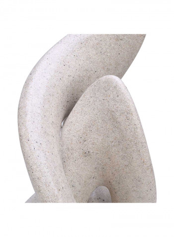 Softness Abstract Resin Statue Sculpture Beige 39x21x24centimeter