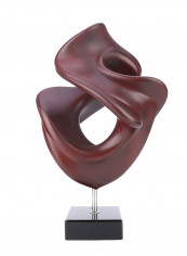 Abstract Iron Casting Sculpture Brown 44x26x28centimeter