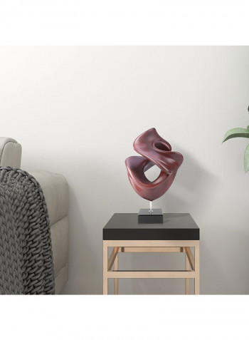 Abstract Iron Casting Sculpture Brown 44x26x28centimeter