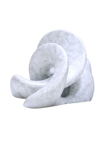 Valley Sculpture Abstract Resin Sculpture Cool White 41x27x28centimeter