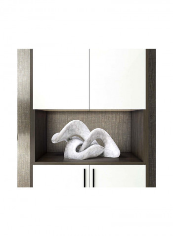 Valley Sculpture Abstract Resin Sculpture Cool White 41x27x28centimeter