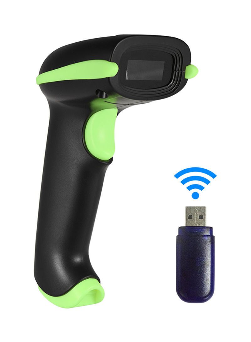 USB Wired Handheld Barcode Scanner Green/Black