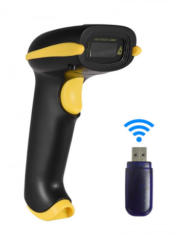 USB Wired Handheld Barcode Scanner Yellow/Black