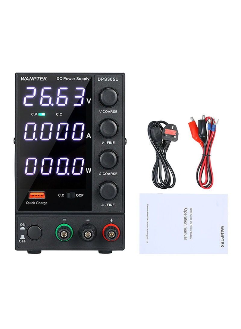DC Regulated Power Supply With LED Display Yellow/Black 30centimeter