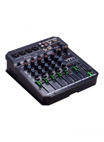 T6 Portable 6-Channel Sound Card Mixing Console Audio Mixer With Bluetooth Connection