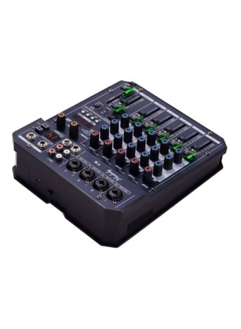 T6 Portable 6-Channel Sound Card Mixing Console Audio Mixer With Bluetooth Connection