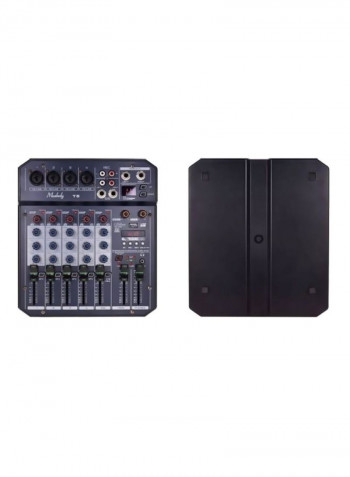 T6 Portable 6-Channel Sound Card Mixing Console Audio Mixer With Bluetooth Connection