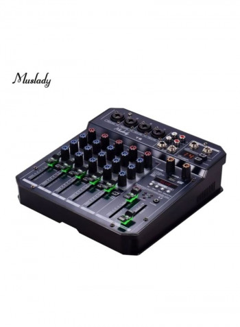 T6 Portable 6-Channel Sound Card Mixing Console Audio Mixer With Bluetooth Connection