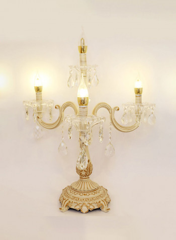 Silvia Table Lamp Beige/White