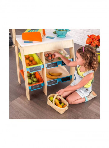 Grocery Marketplace Pretend Play 60.96x41.02x120.02cm