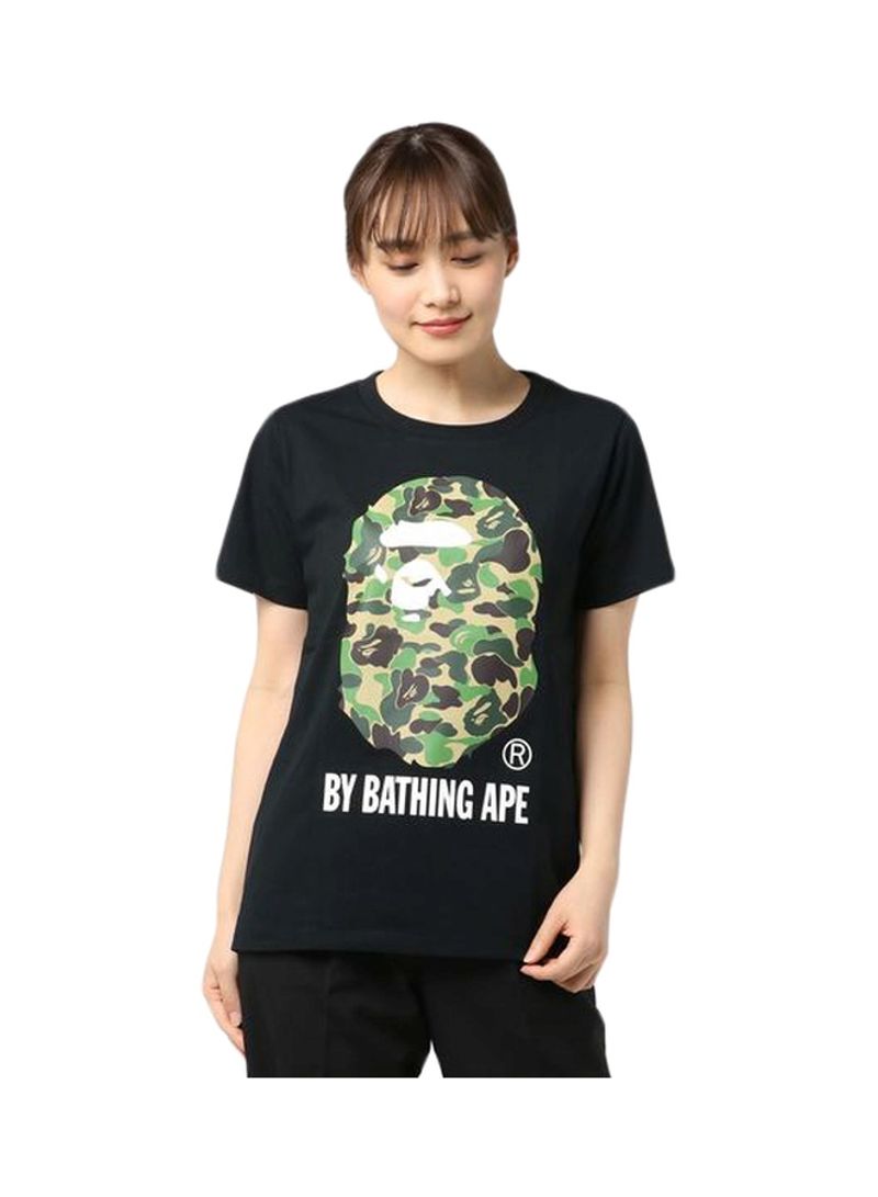 Round Neck Bathing Ape T-shirt Black/Green/Beige