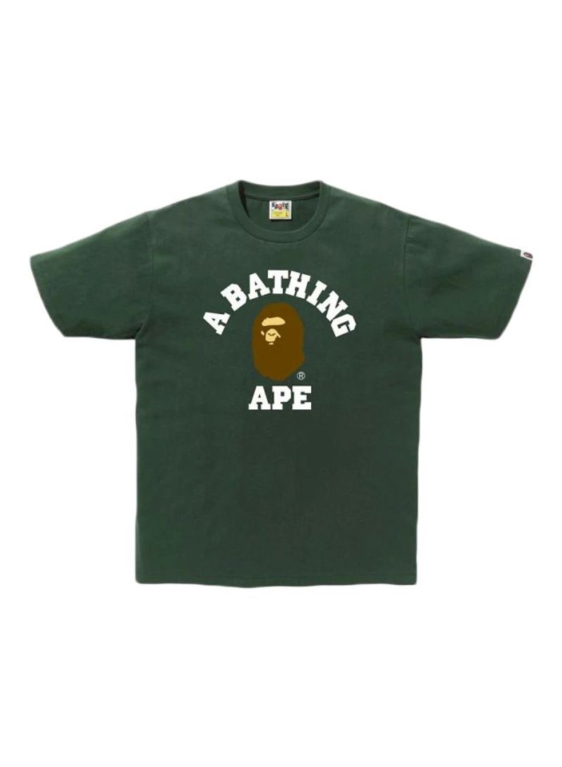 Ape Printed Short Sleeves T-shirt Green/Brown/White
