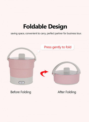 Foldable Portable Electric Kettle 800 ml E11628P-UK-A Pink