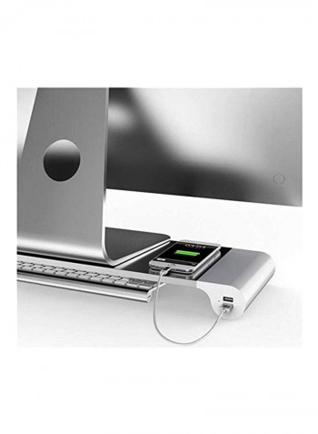 PC Monitor Stand Silver