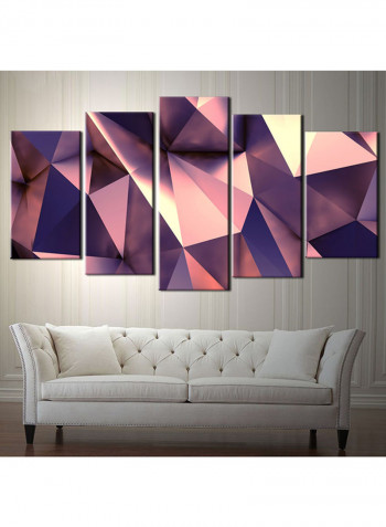 5-Piece Abstract Theme Canvas Painting With Frame Multicolour 150X80centimeter