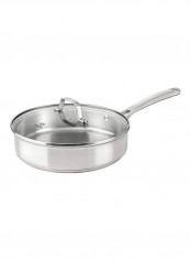 Classic Stainless Steel Lidded Sauté Pan Silver 3Quart