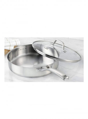Classic Stainless Steel Lidded Sauté Pan Silver 3Quart