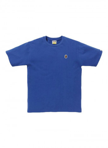 Cotton Short Sleeves T-shirt Blue