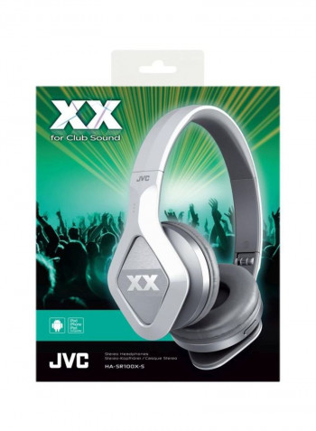 Xtreme Xplosives Over-Ear Headphones With Mic Silver/White