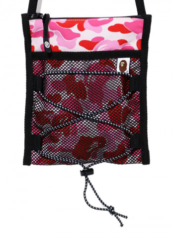 Lightweight Camo Printed Crossbody Bag Pink/Black