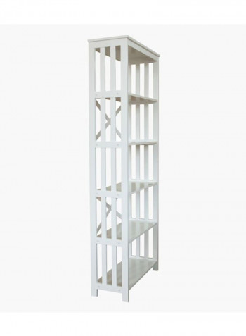 5-Tier Halmstad Bookcase White 60x29.9x179cm