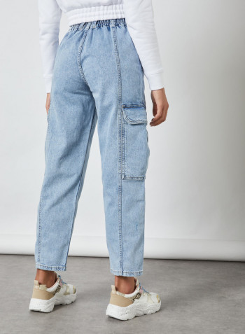 Relaxed Cargo Jeans Blue