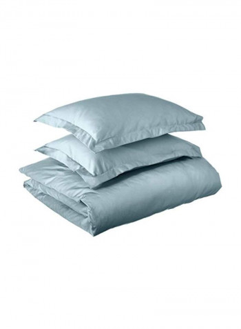 3-Piece Duvet Cover Set Light Blue Full/Queen