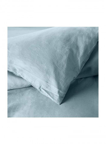 3-Piece Duvet Cover Set Light Blue Full/Queen