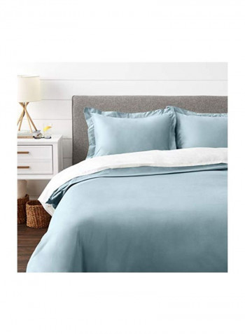 3-Piece Duvet Cover Set Light Blue Full/Queen