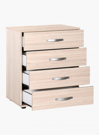 Chest Of 4-Drawers Beige 65 x 78 x 41centimeter