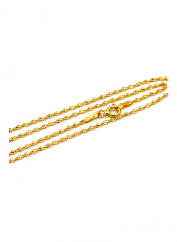 18k Real Gold  Choker Chain Necklace GZ40