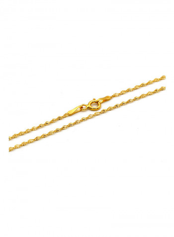 18k Real Gold  Choker Chain Necklace GZ40