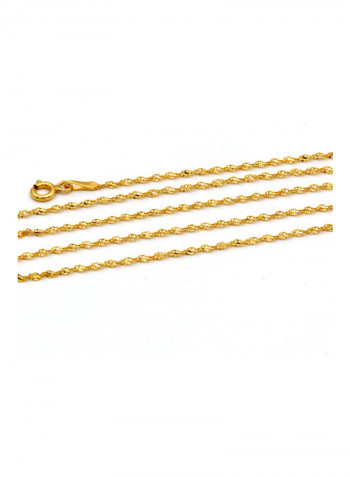 18k Real Gold  Choker Chain Necklace GZ40