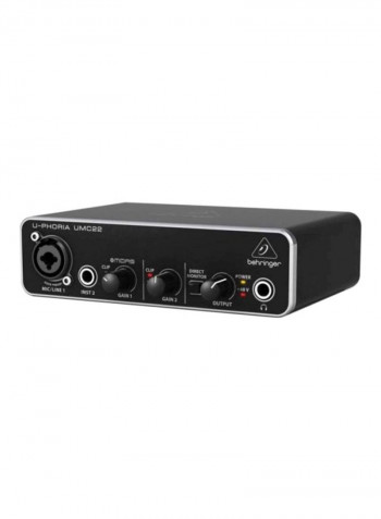 2-USB Audio Interface Mic Preamplifier UMC22 Black