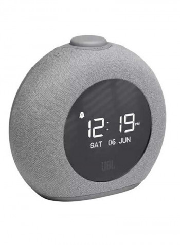 Bluetooth Clock Radio Speaker With FM Grey