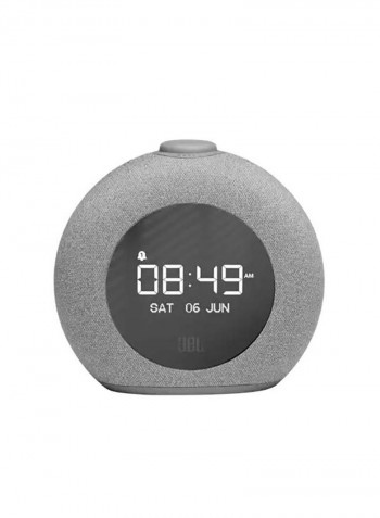 Bluetooth Clock Radio Speaker With FM Grey