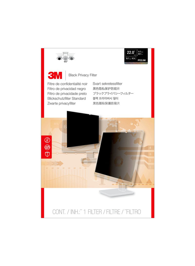 Privacy Filter For 22-Inch Widescreen Monitor Clear