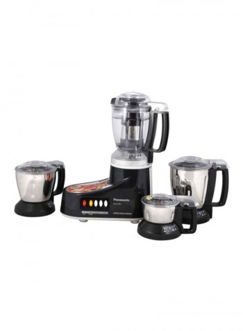 5-Piece Electric Mixer Grinder Set 1000W MXAC400 Black/Silver/Clear