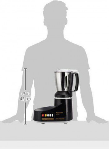 5-Piece Electric Mixer Grinder Set 1000W MXAC400 Black/Silver/Clear