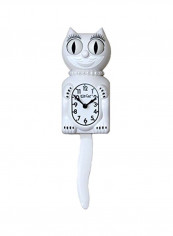 Cat Shaped Decorative Clock White 15.5inch