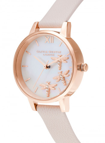 Women's Leather Analog Wrist Watch OB16GB01