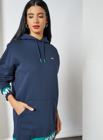 Logo Hem Sweatshirt Dress Twilight Navy