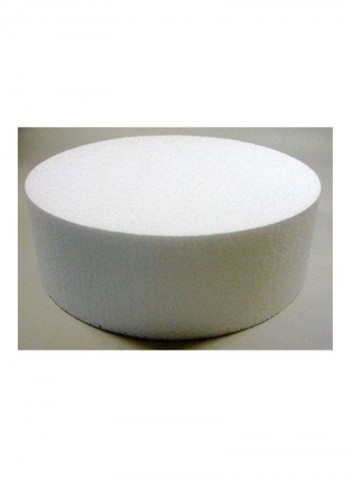 Round Shape Dummy Cake White 18x3inch