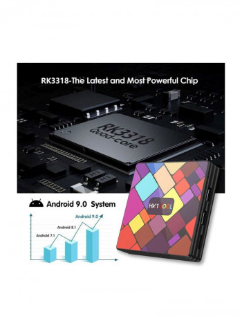 Android TV Set Top Box With Remote Control HK1 Multicolour