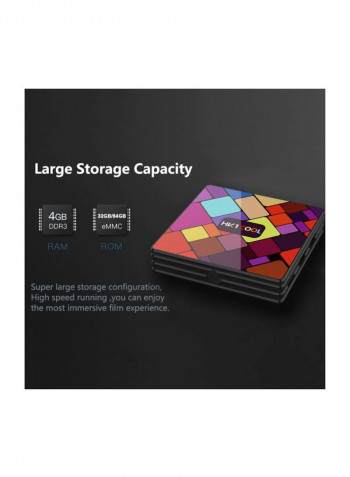 Android TV Set Top Box With Remote Control HK1 Multicolour