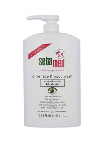 Olive Face And Body Wash White/Red/Green 1L