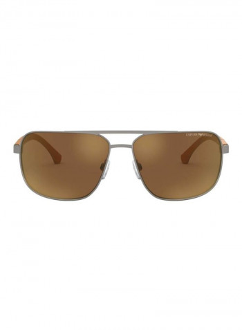 Men's Rectangular Sunglasses - Lens Size: 63 mm
