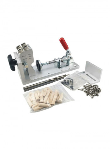 Oblique Hole Drilling Fixture Tool With Accessories Silver/Black/Red