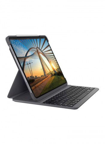 Slim Folio Keyboard Case 2x25.7x18.5cm Grey