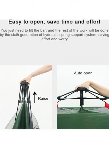 Outdoor 3-4 People Beach Thickening Rainproof Automatic Speed Open Four-Sided Camping Tent 215 x 215 x 142سم